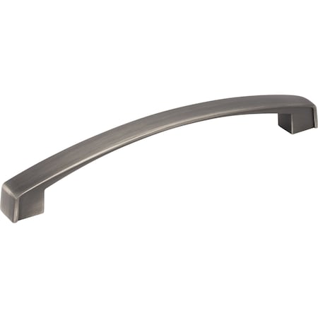 Jeffrey Alexander 160 mm Center-to-Center Brushed Pewter Merrick Cabinet Pull 549-160BNBDL